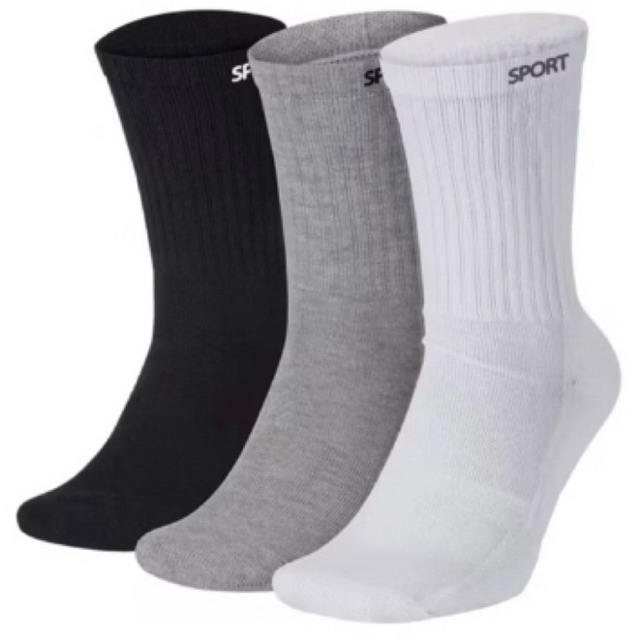 kit 6 a 24 pares Meias masculina SPORT Algodão cano alto/longo kit6,12 e 24 pares